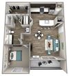 1 bed 1 bath Gala Floor Plan 1 bed 1 bath Gala Floor Plan at Hearth Apartment Homes, Vancouver, WA, 98684
